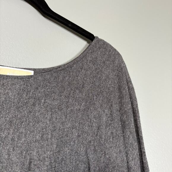 Michael Michael Kors Minimalist Gray Tunic Knit Top - 1X - Women's Plus Size - Picture 2 of 6